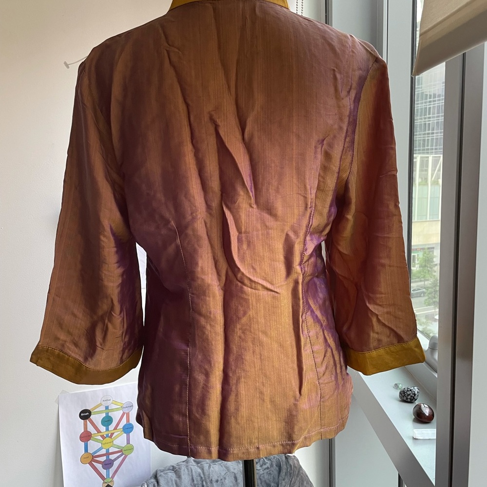 Vintage Pure Silk Asian Style Blouse - Picture 5 of 5